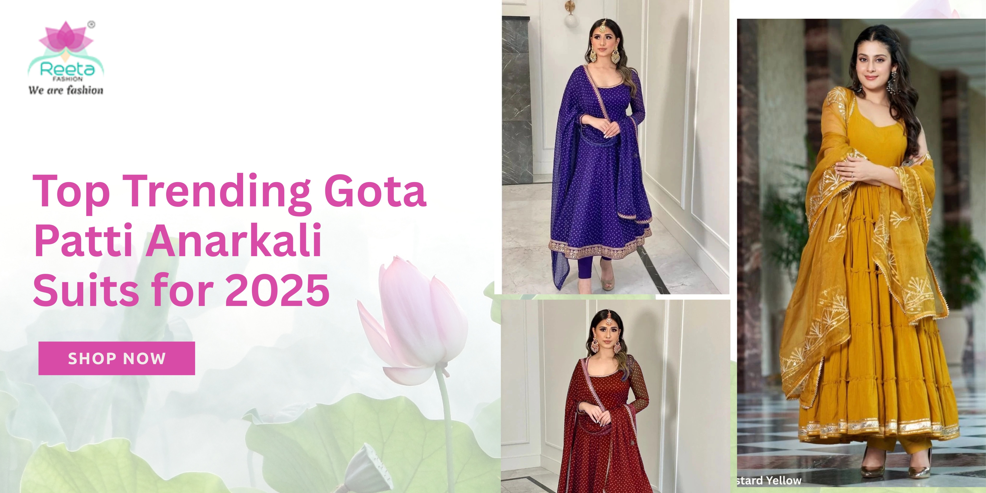 Top Trending Gota Patti Anarkali Suits for 2025